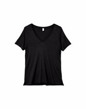 Ecovero Viscose Cropped V-Neck T-Shirt