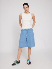 Denim Bermuda Shorts