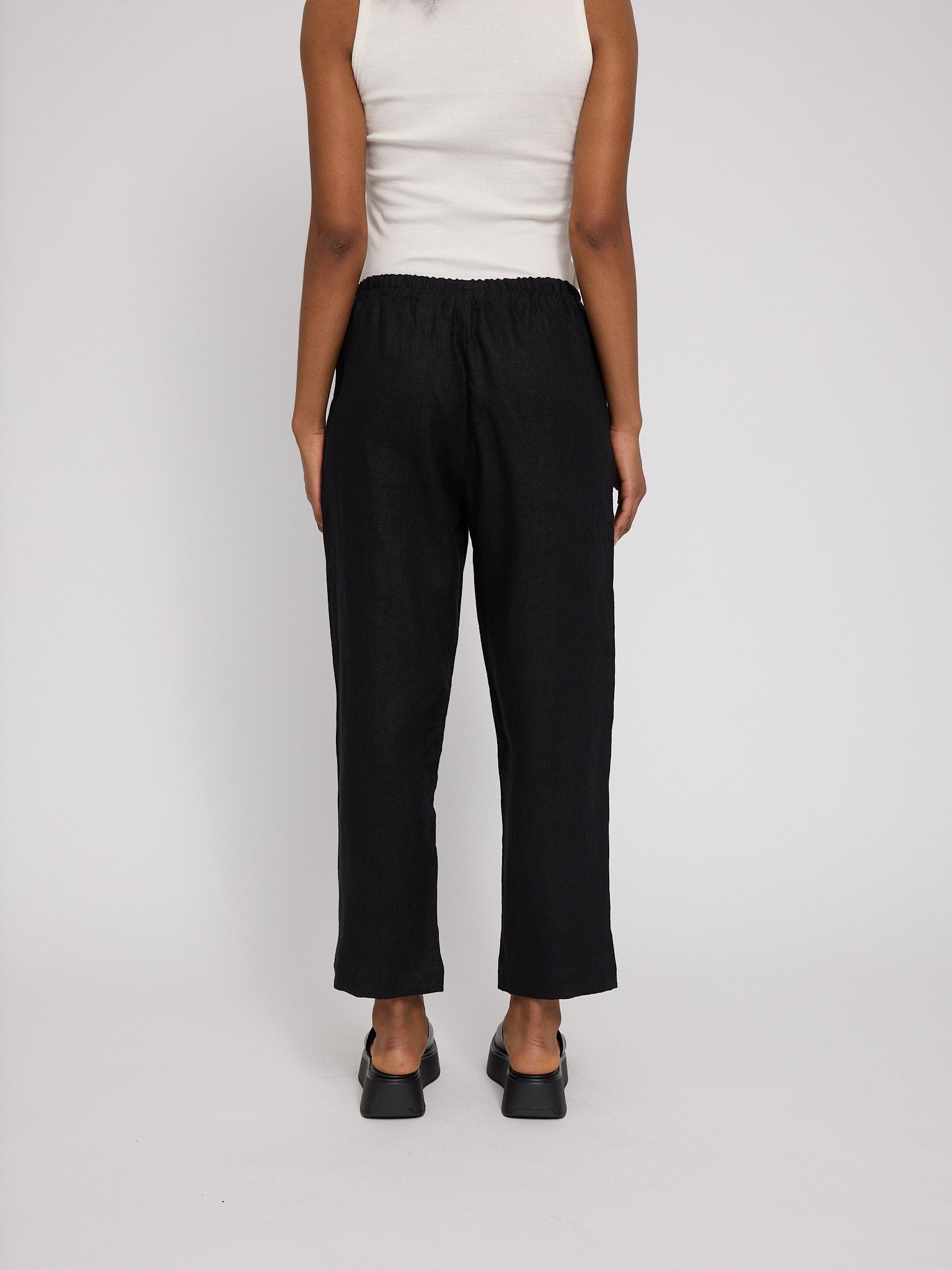 Straight Leg Linen Pants