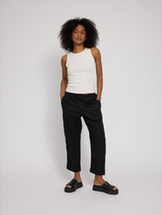 Straight Leg Linen Pants