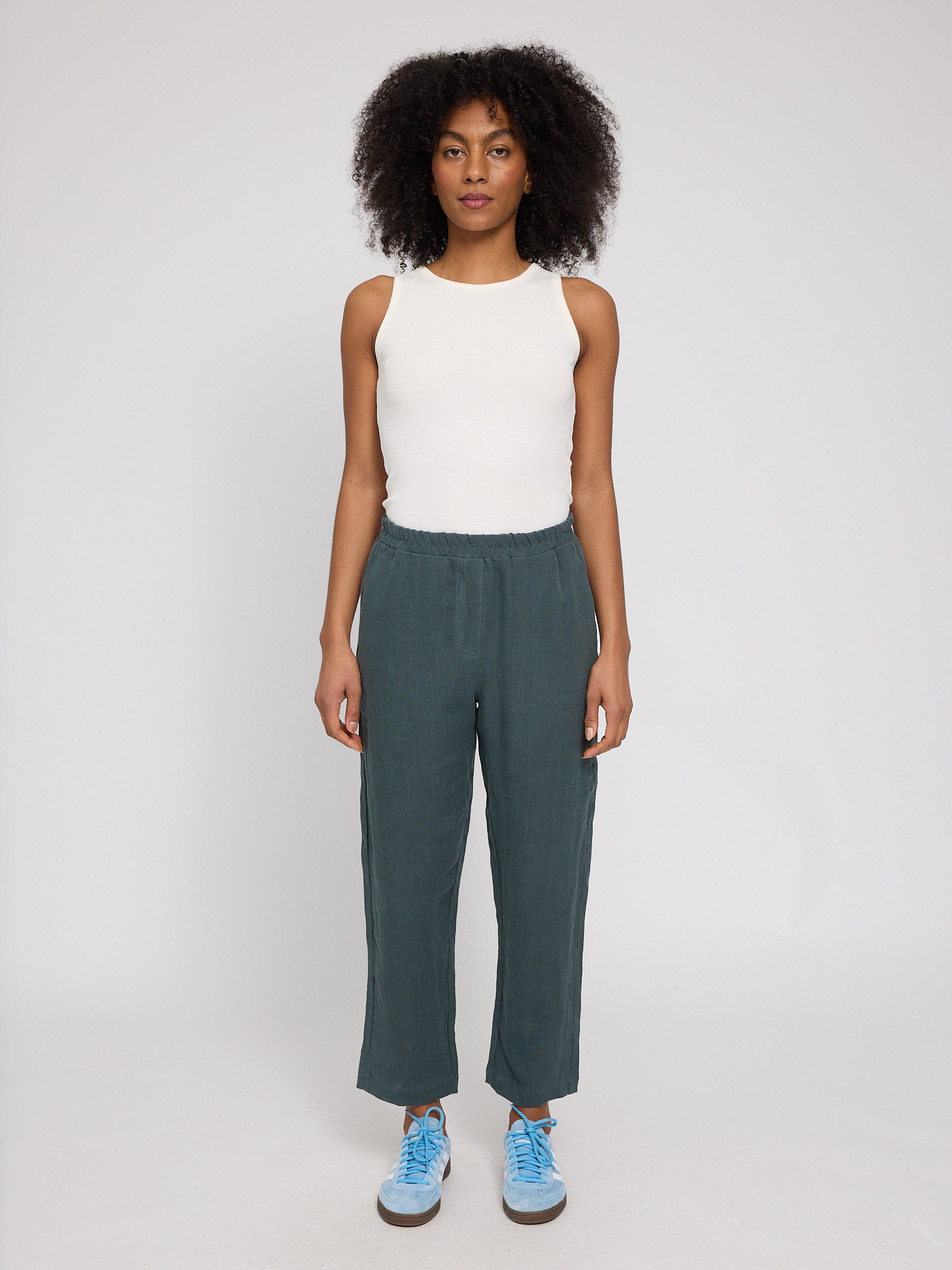 Straight Leg Linen Pants