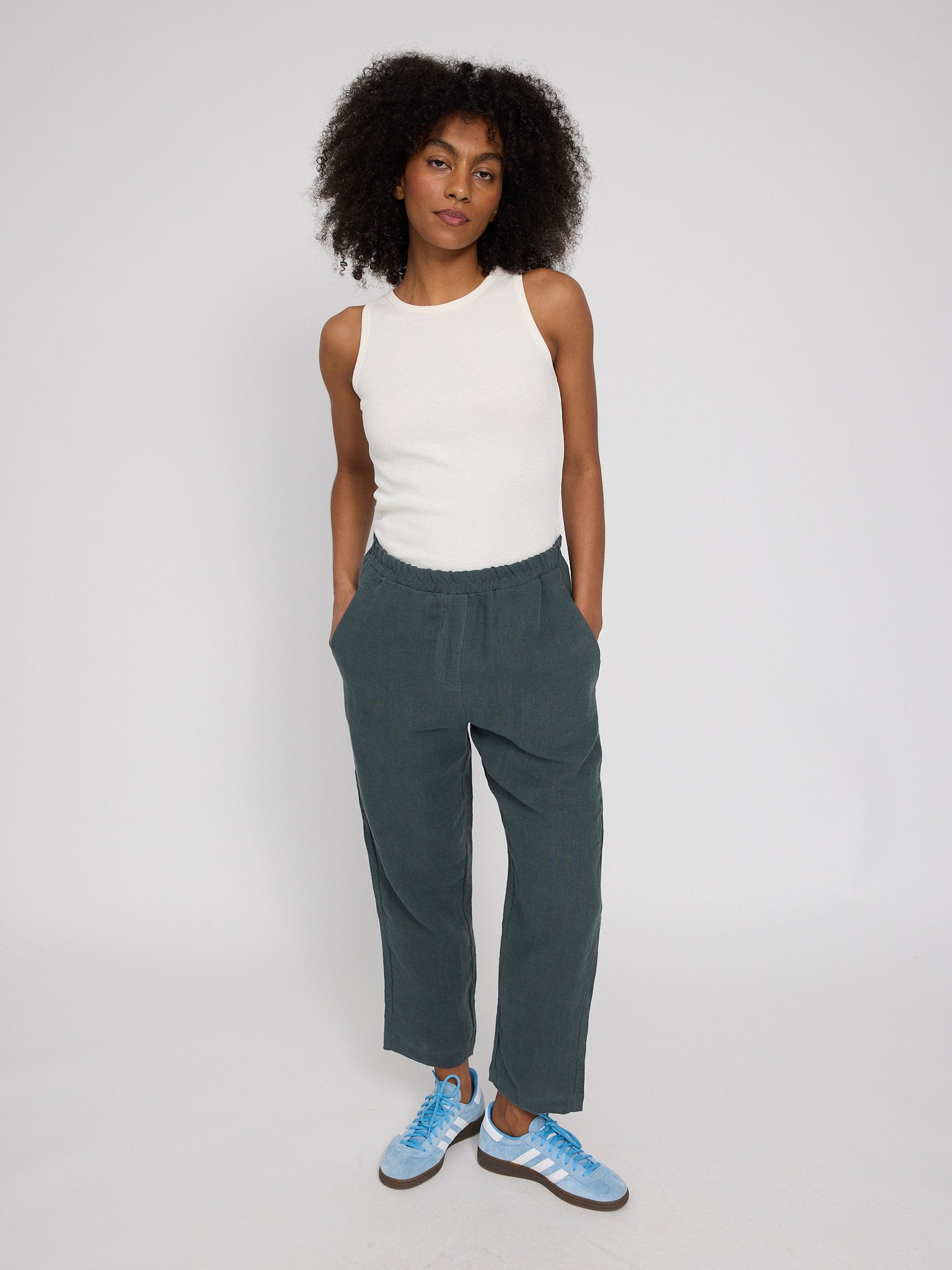Straight Leg Linen Pants