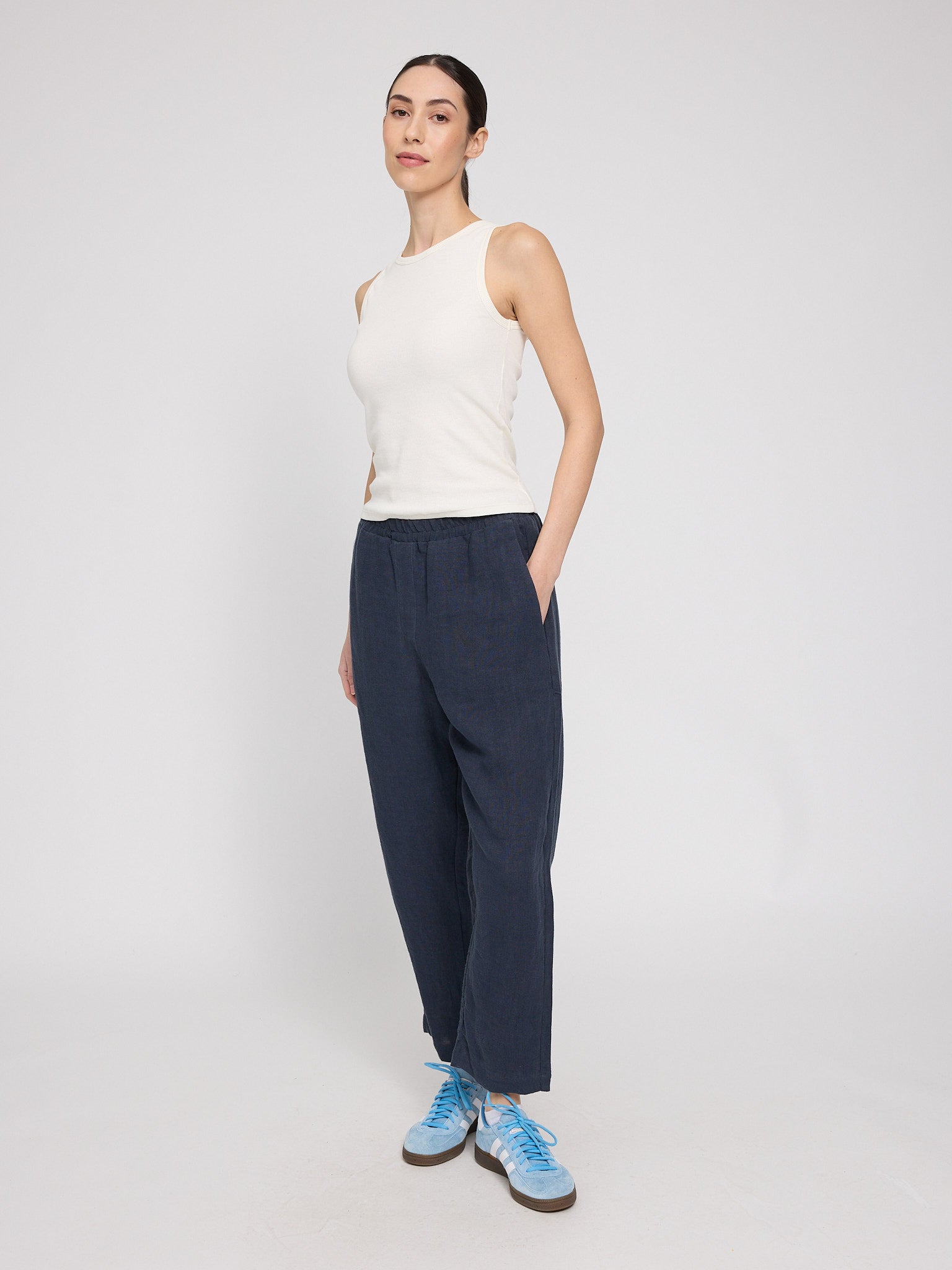Straight Leg Linen Pants