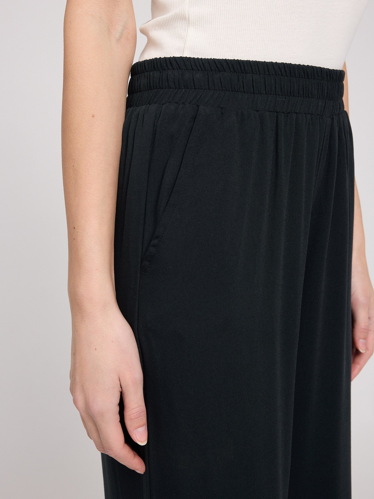 Wide Leg Viscose Pants