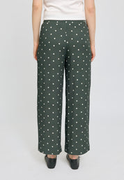 Printed Wide Leg Viscose Pants