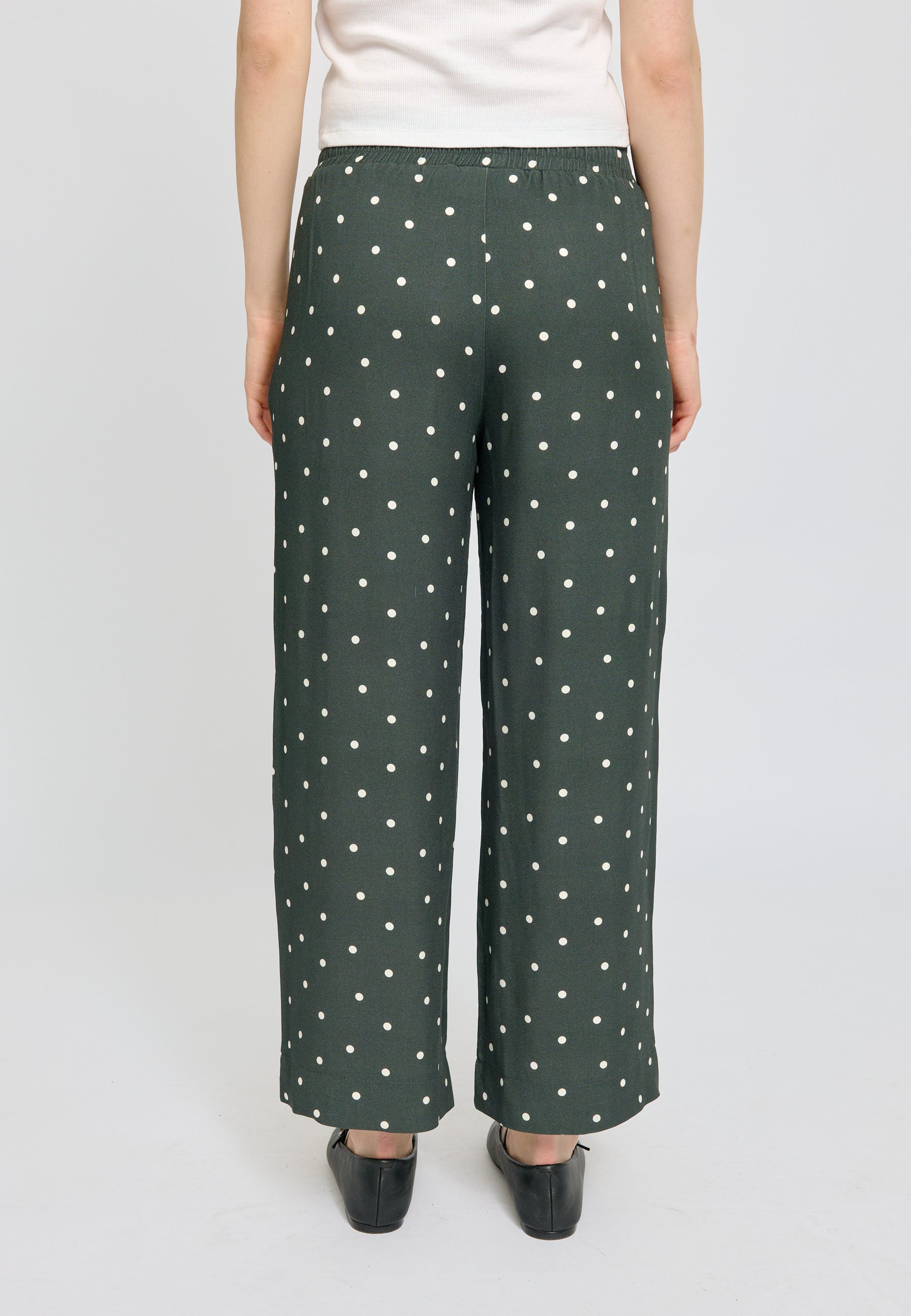 Printed Wide Leg Viscose Pants