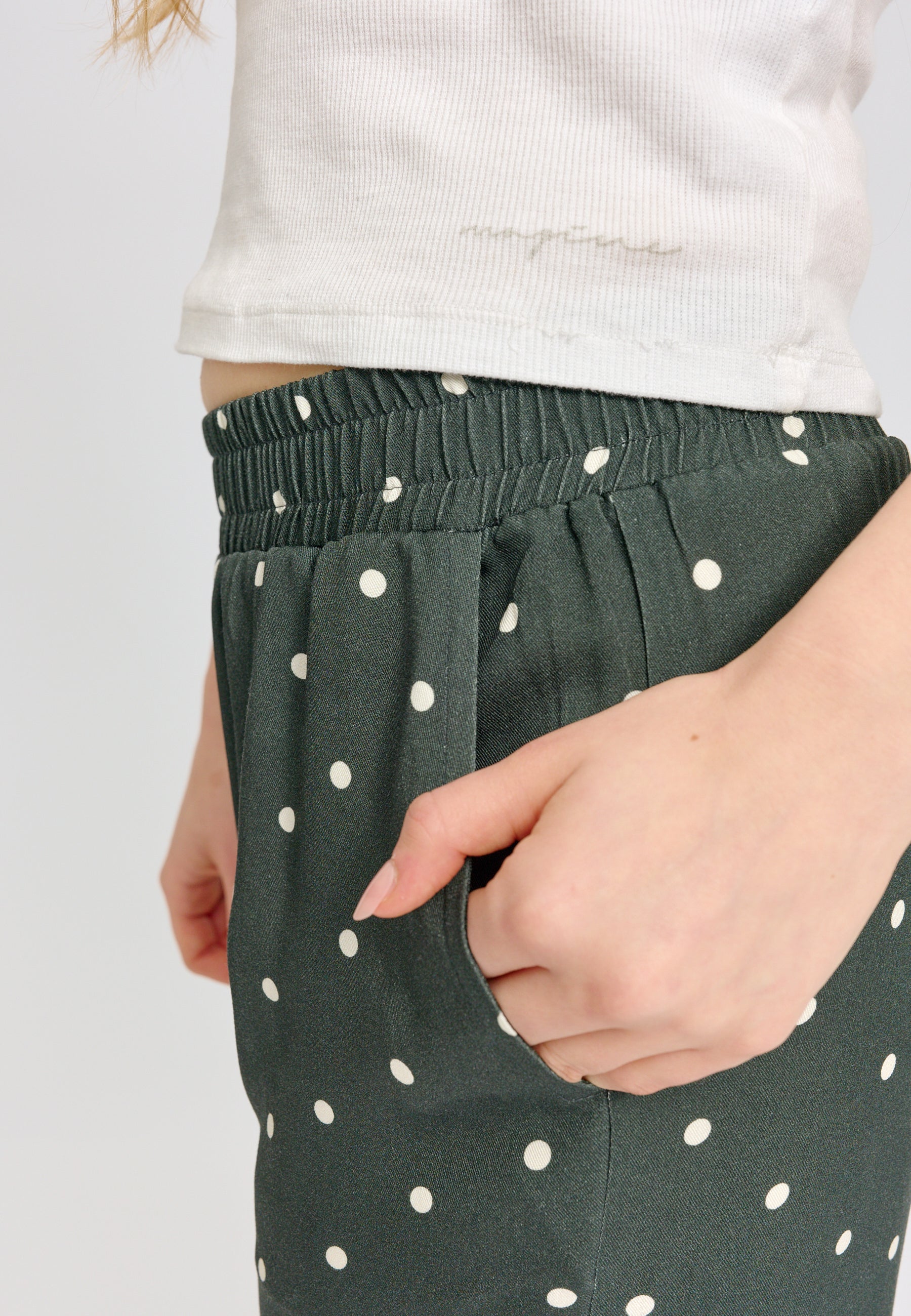 Printed Wide Leg Viscose Pants