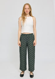 Printed Wide Leg Viscose Pants