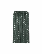 Printed Wide Leg Viscose Pants