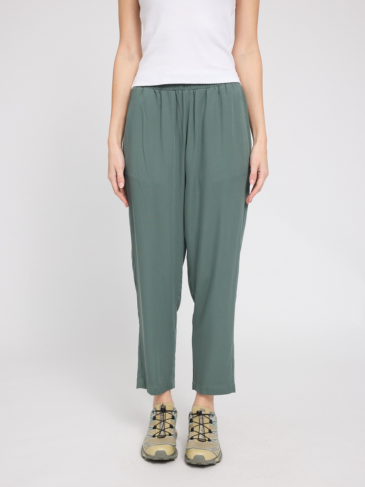 Straight Leg Viscose Pants