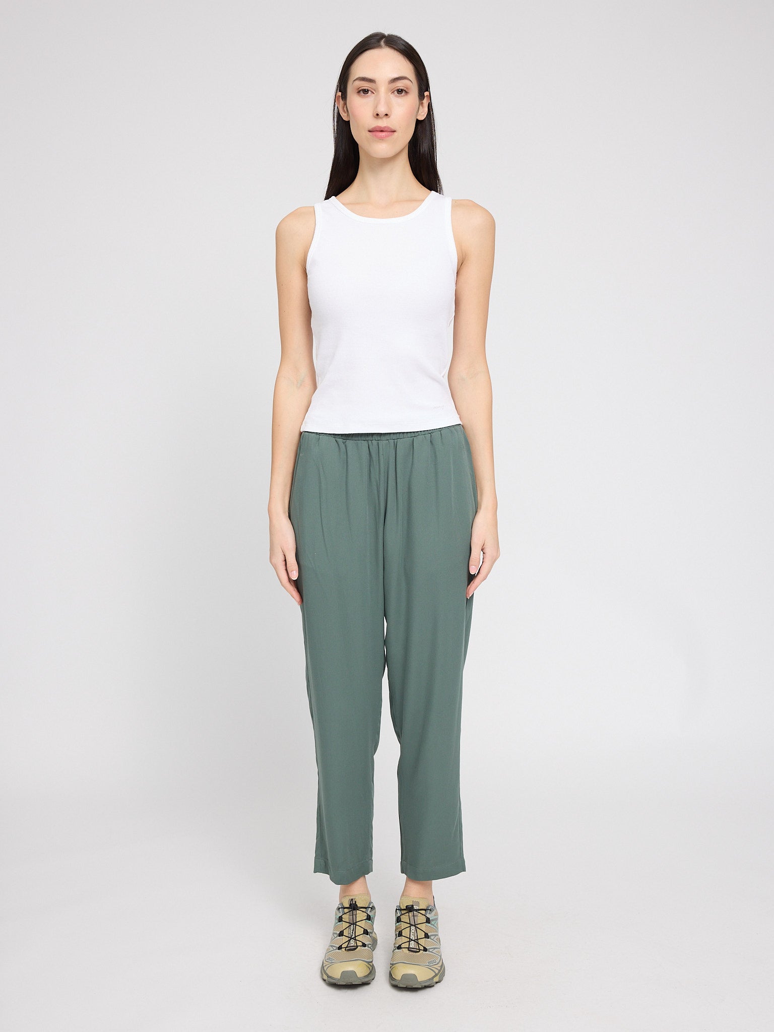 Straight Leg Viscose Pants