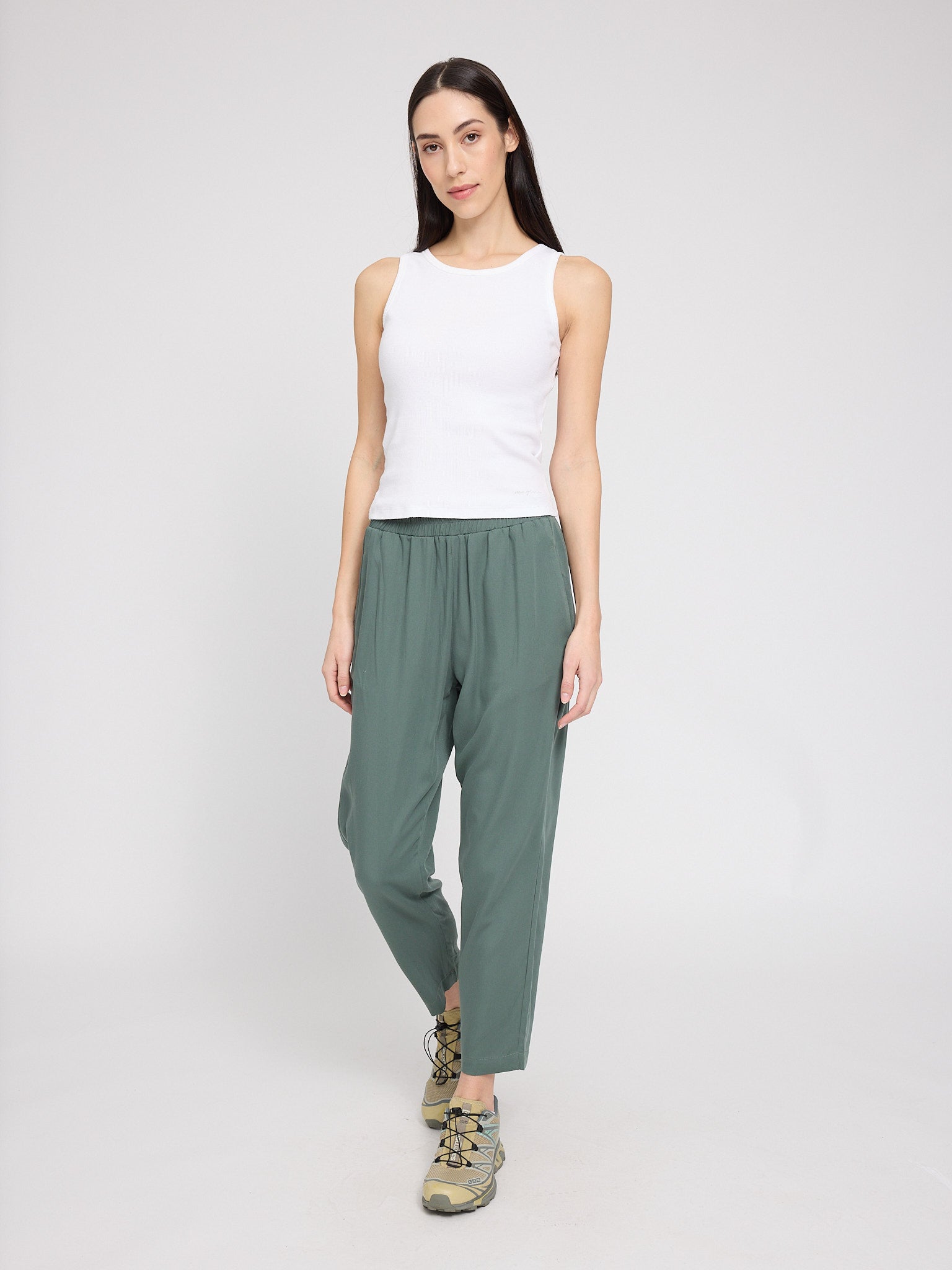 Straight Leg Viscose Pants