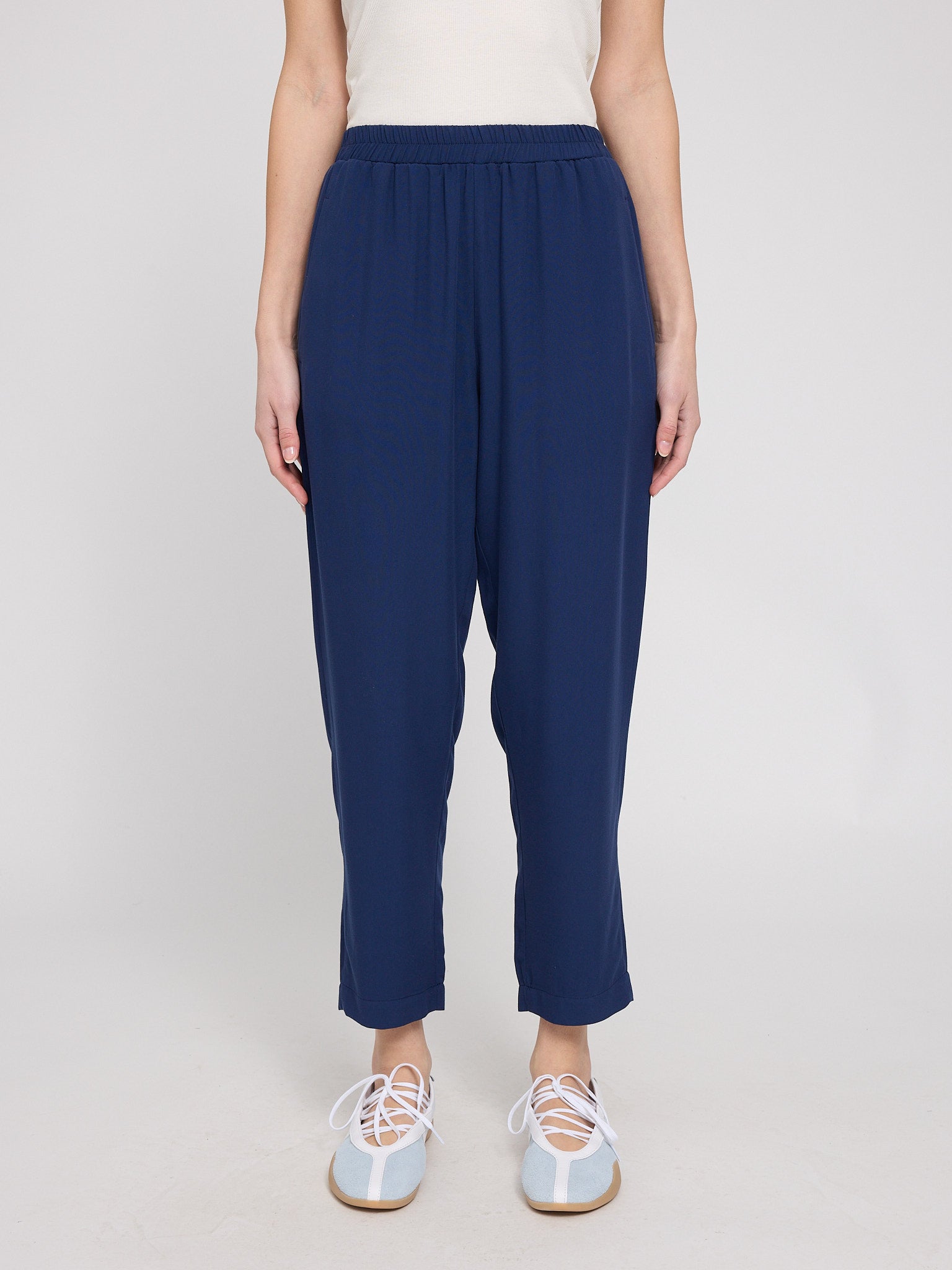 Straight Leg Viscose Pants