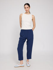 Straight Leg Viscose Pants