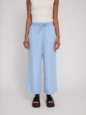 Wide Leg Tencel Pants Elastic