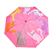 Fuchsia Arty Cats Duck-Schirm