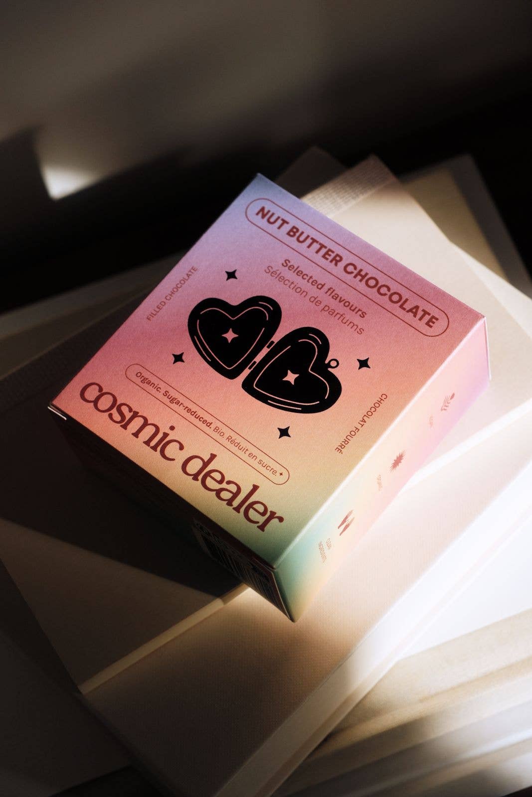 Geschenkbox mit 4 Nussbutter-Pralinen - Valentinsedition