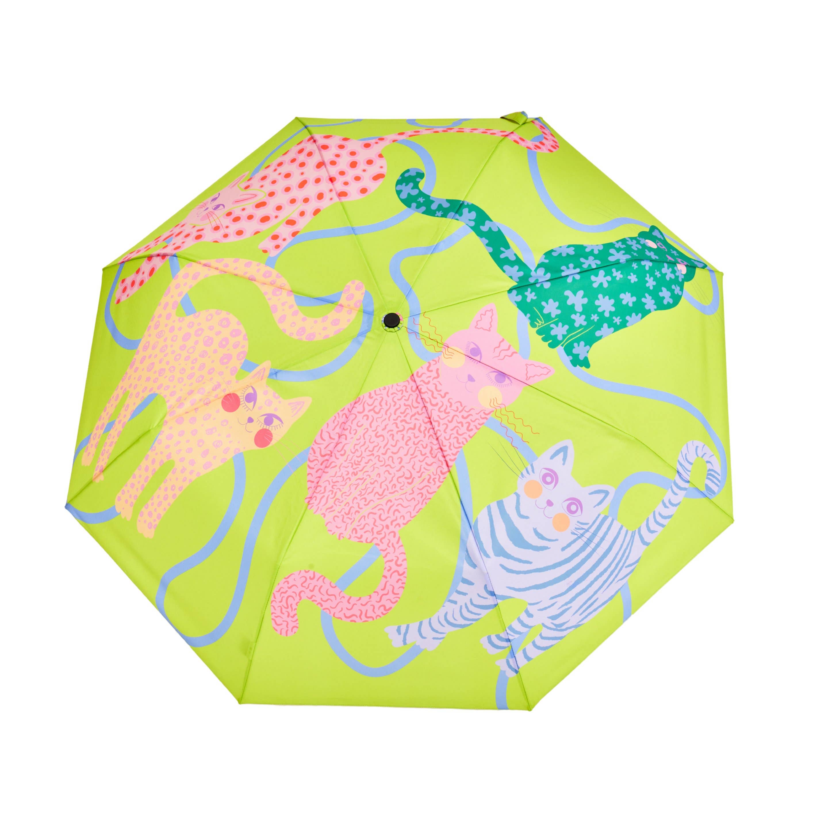 Fuchsia Arty Cats Duck-Schirm