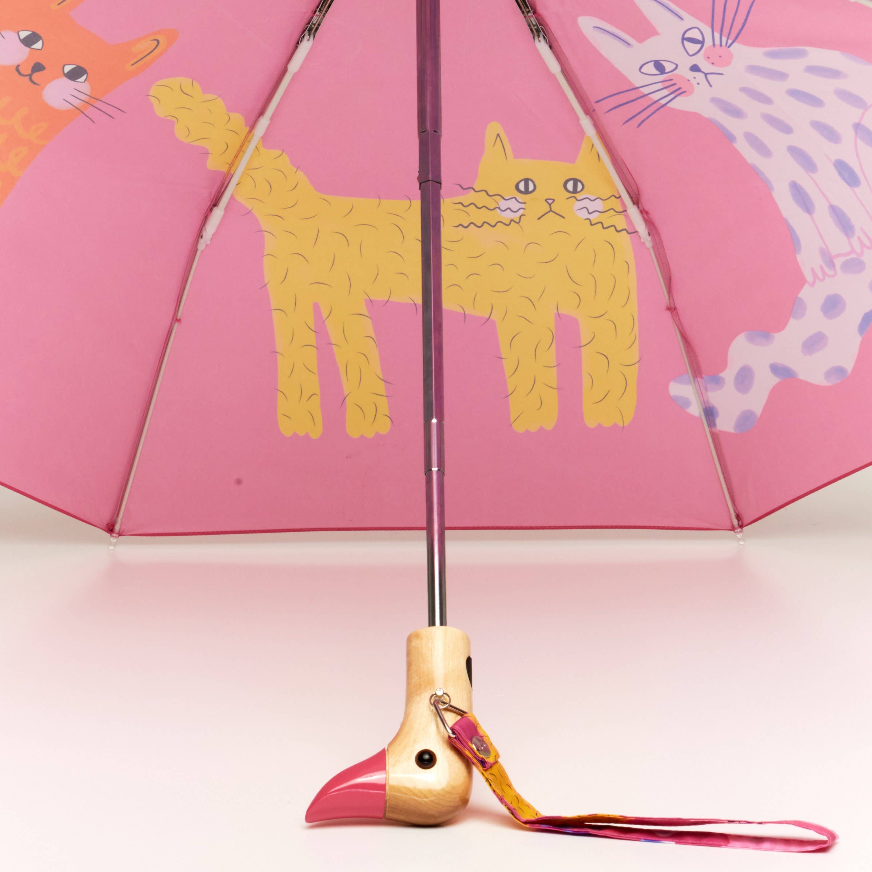 Fuchsia Arty Cats Duck-Schirm