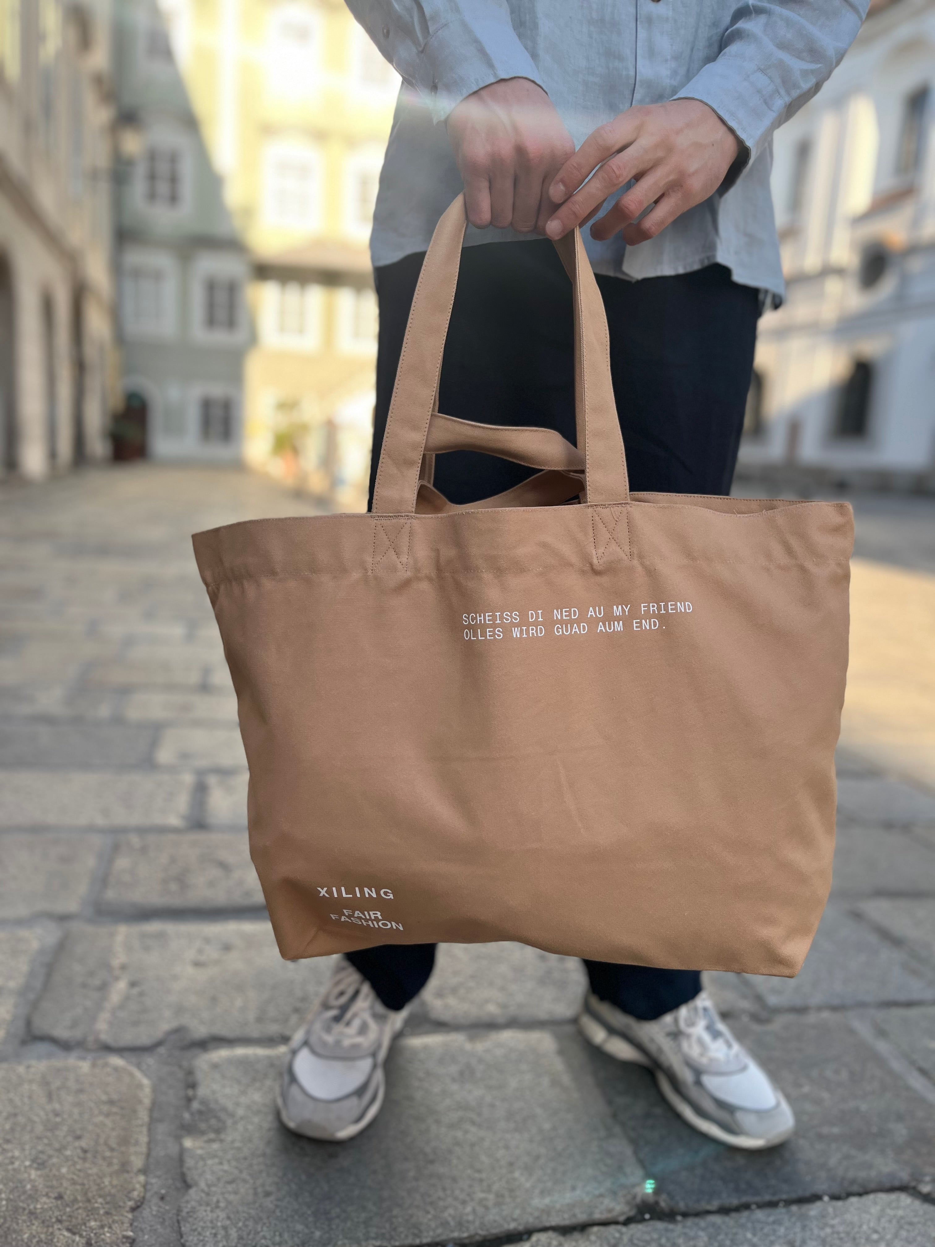 Organic Shopping Bag - Scheiss di ned au