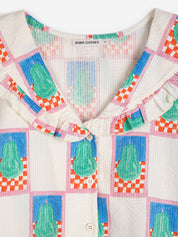 Simple pear pattern collar shirt