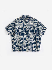 Cookery Festival pattern oversize shirt