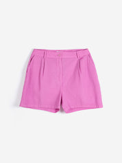 Pleated seersucker Shorts