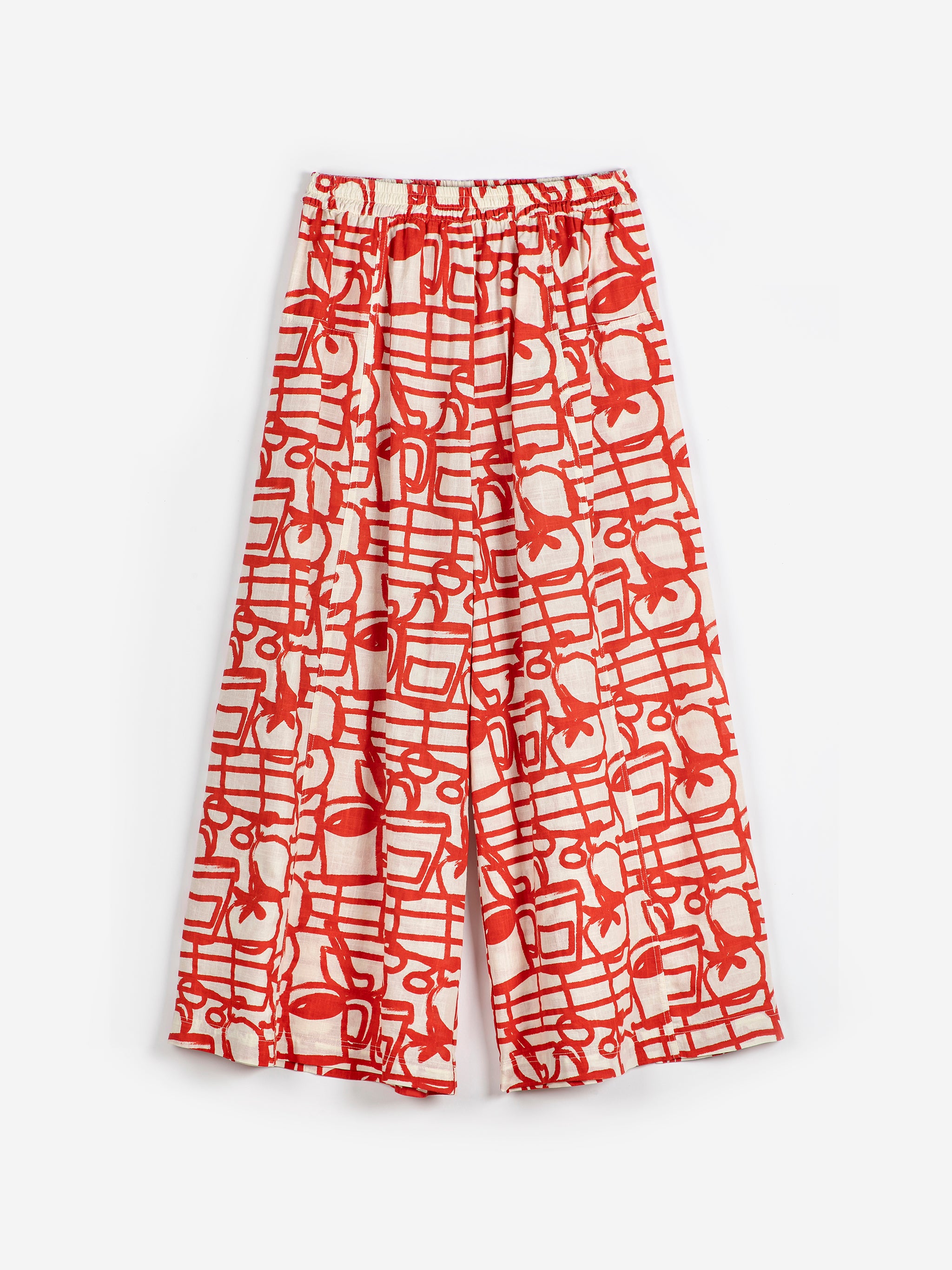 Cookery festival pattern cotton Pants