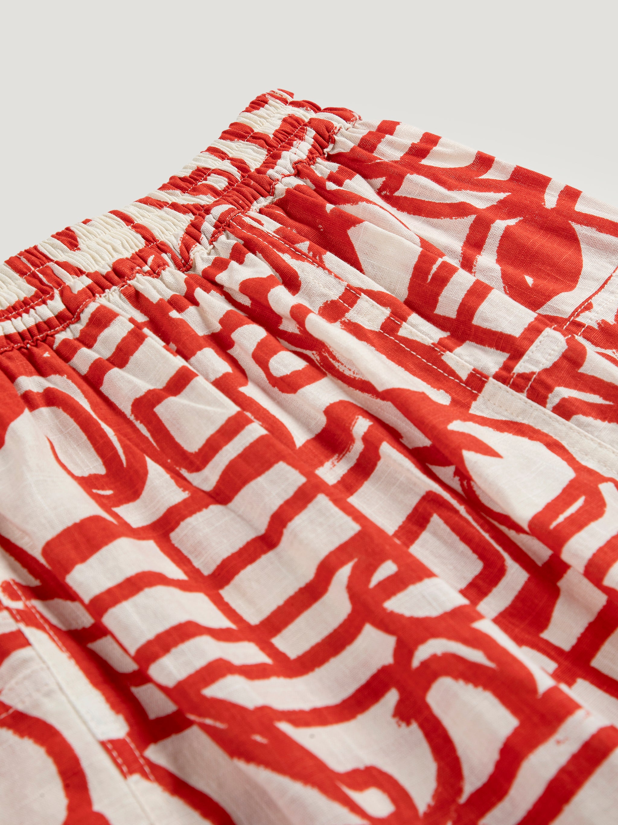 Cookery festival pattern cotton Pants