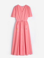 V-neck shirt dress