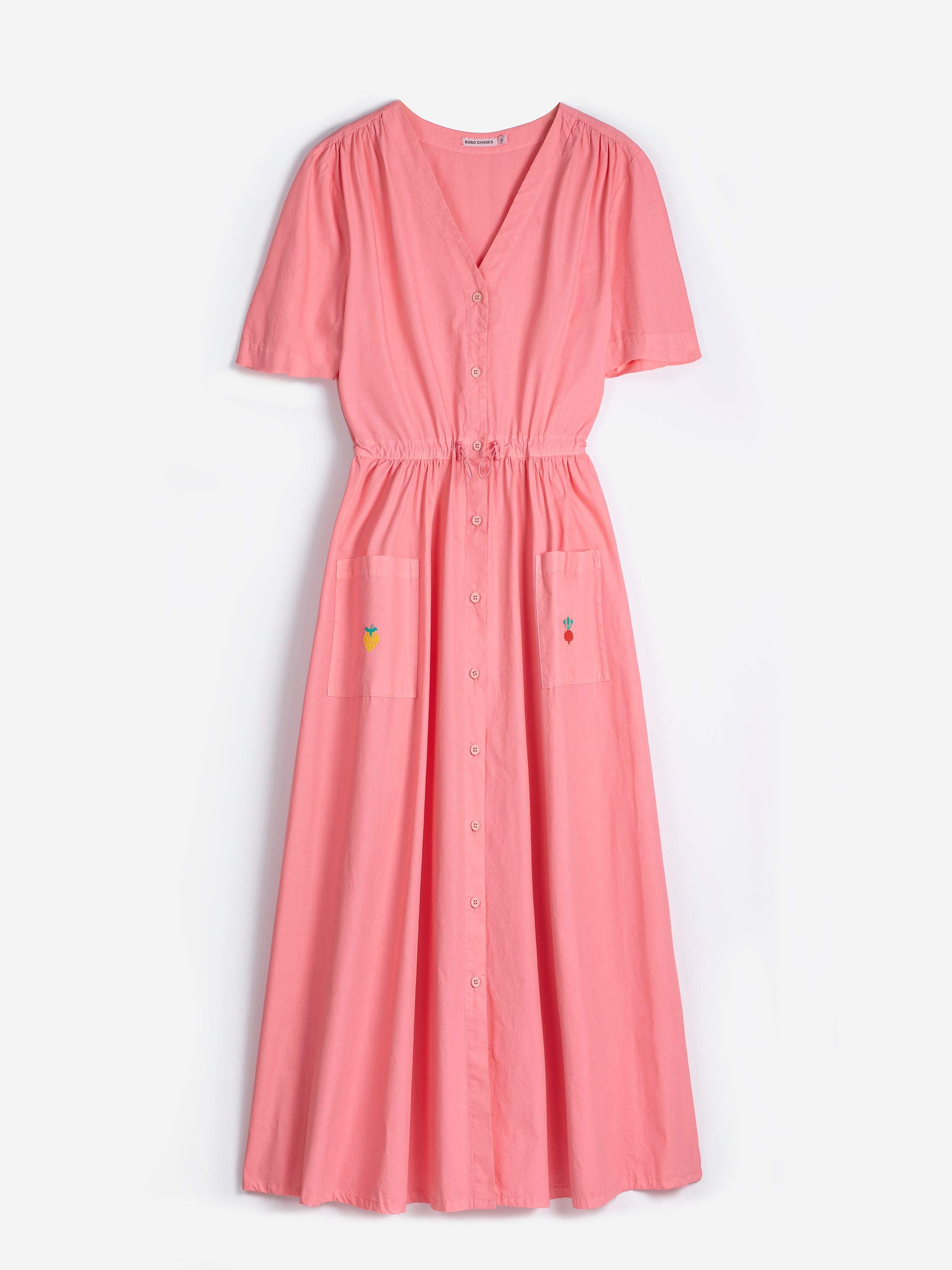 V-neck shirt dress