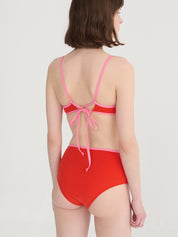 Terry high rise bikini bottom