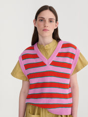 Stripes V-neck vest