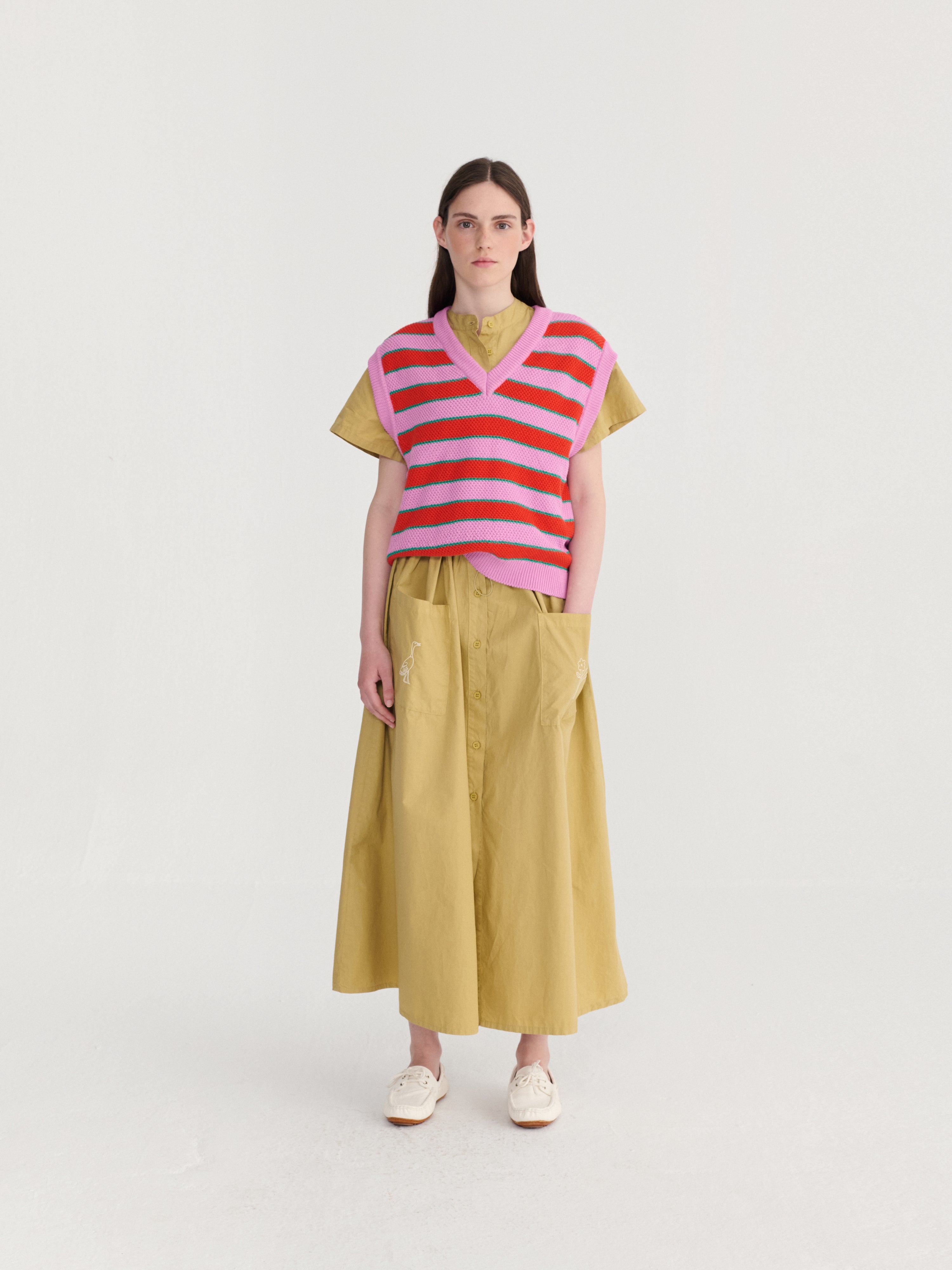 Stripes V-neck vest