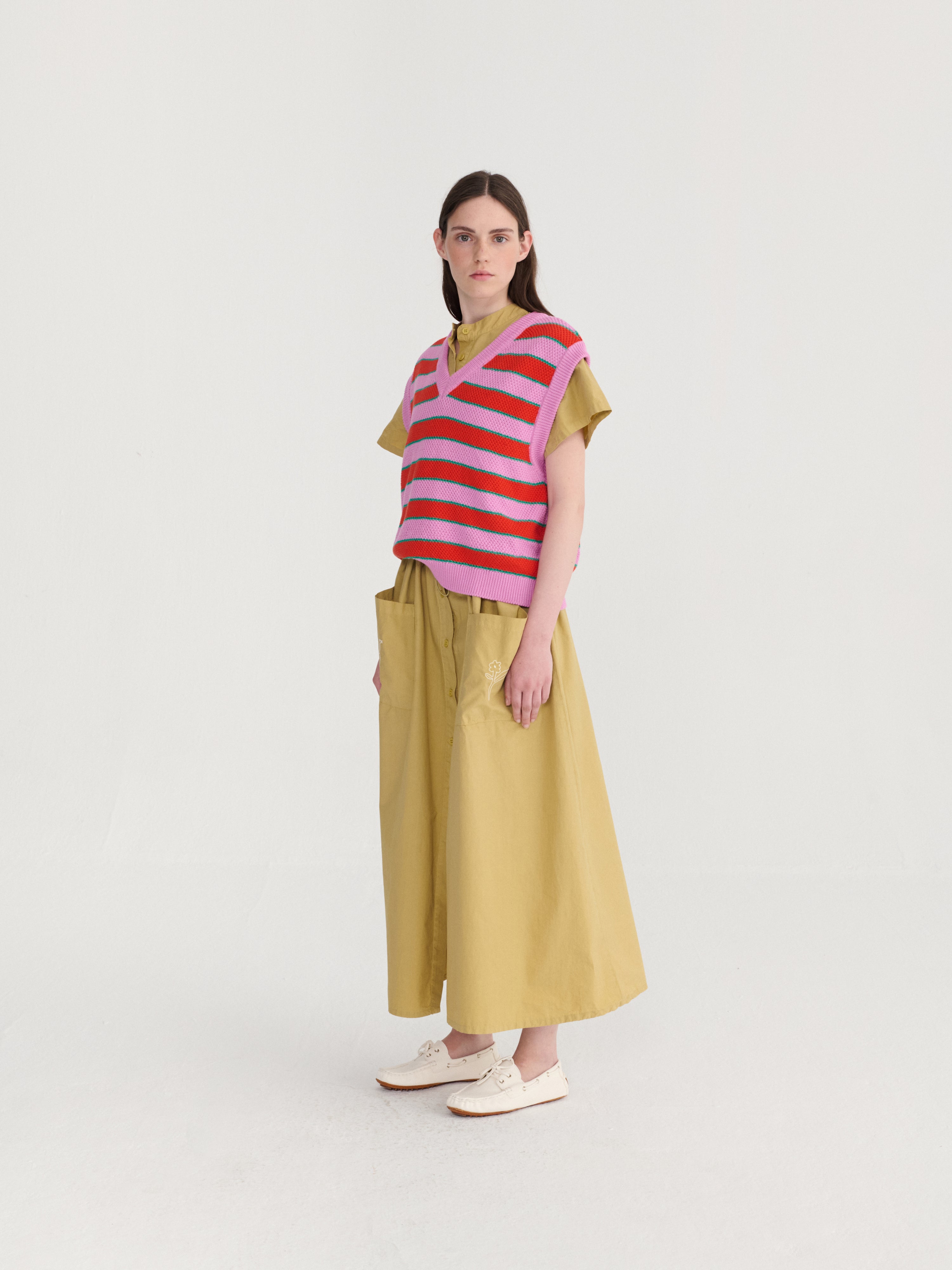 Stripes V-neck vest