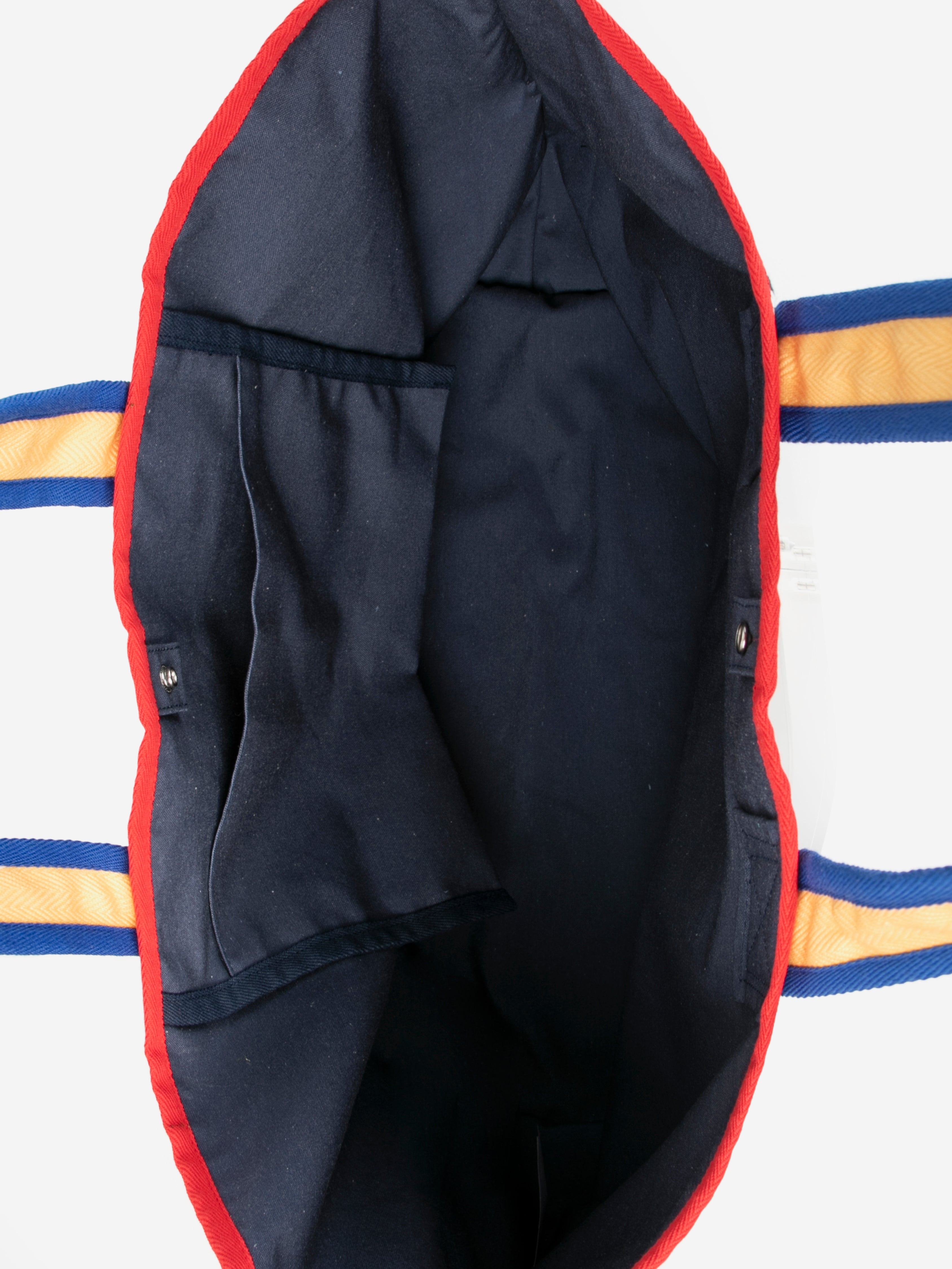 Color block cotton bag - multicolor