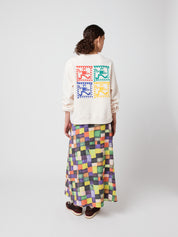 Mr Pencil Fitted Sweatshirt - Offwhite