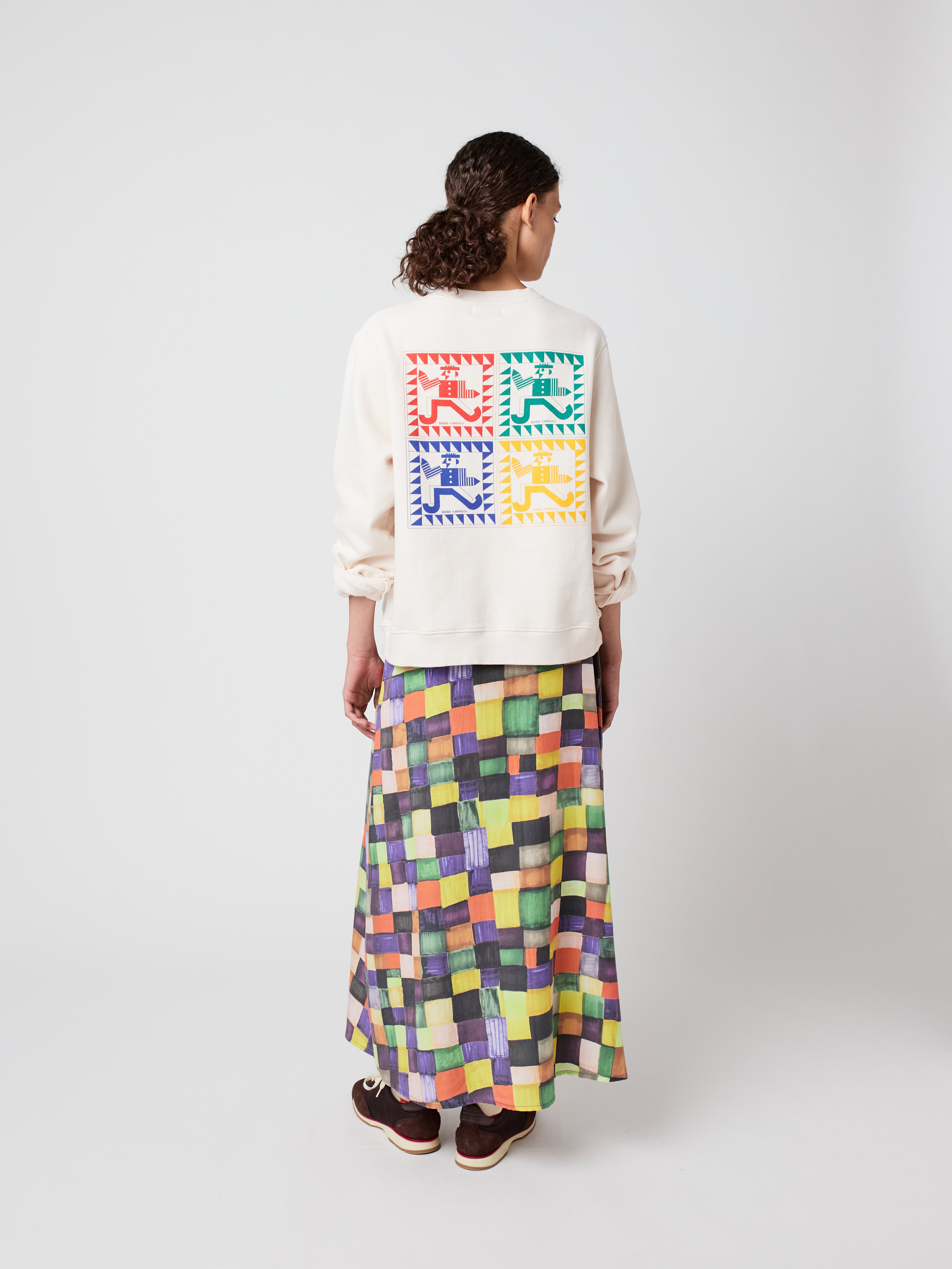 Mr Pencil Fitted Sweatshirt - Offwhite