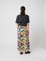 Rainbow Plaid Pattern Model Skirt - Multicolor