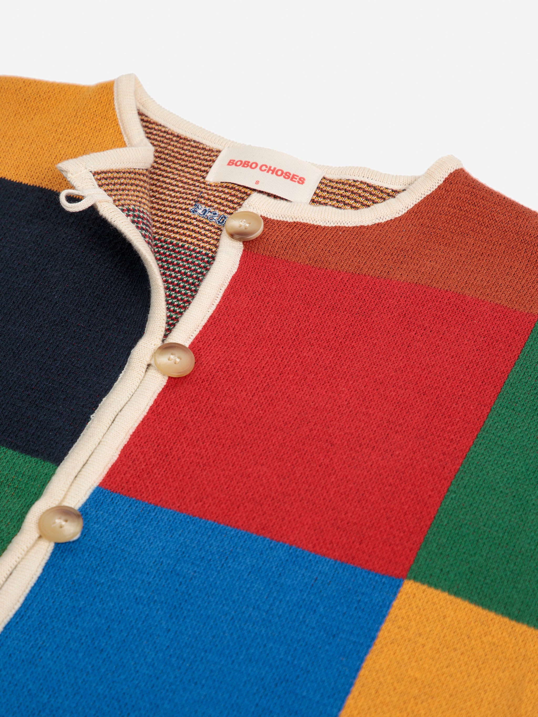 Multicolor Checked Buttoned Cardigan - Multicolor