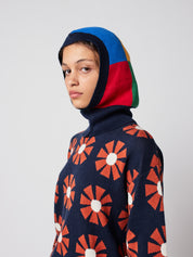 Color Block Knitted Balaclava - Multicolor Head