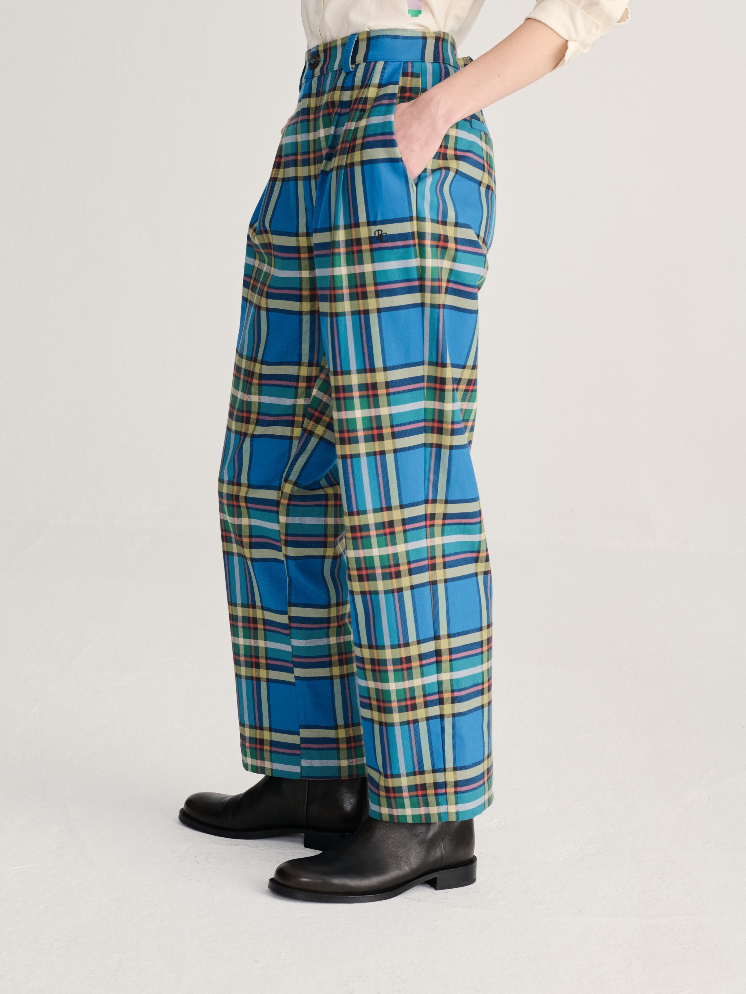 WOVEN STRAIGHT FIT - blue