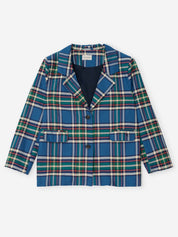 WOVEN BLAZER - blue