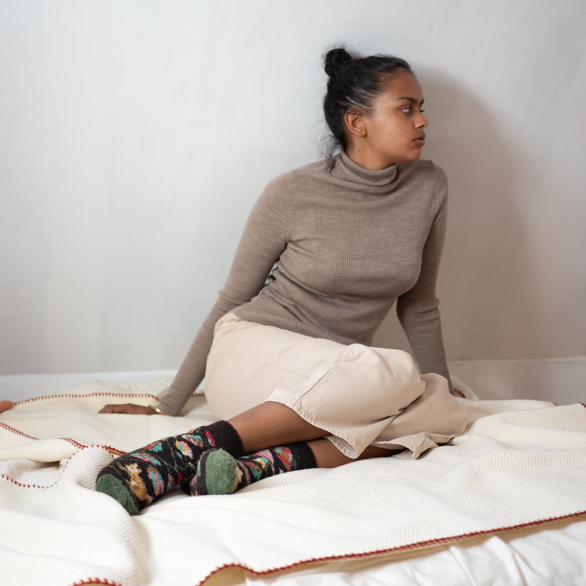 Socken Mousse Oiseau