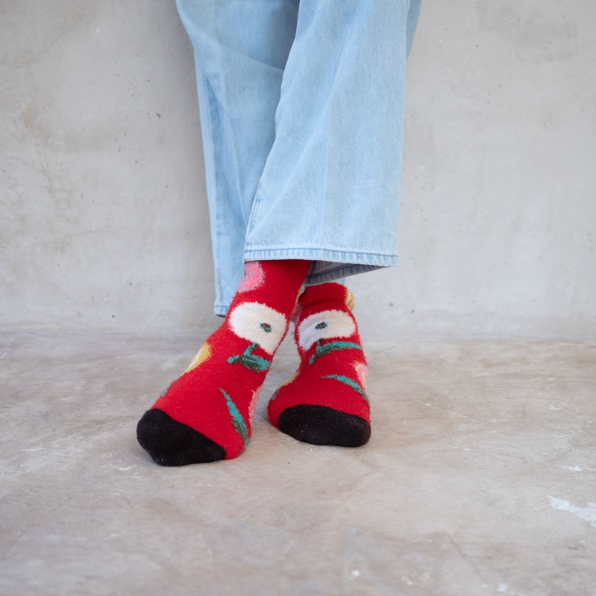 Socken Mousse Fleurs