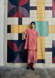 Wrapped Cotton Skirt - Red