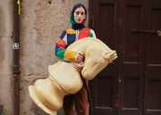 Color Block Knitted Balaclava - Multicolor Head