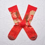 Socken Visages rouge