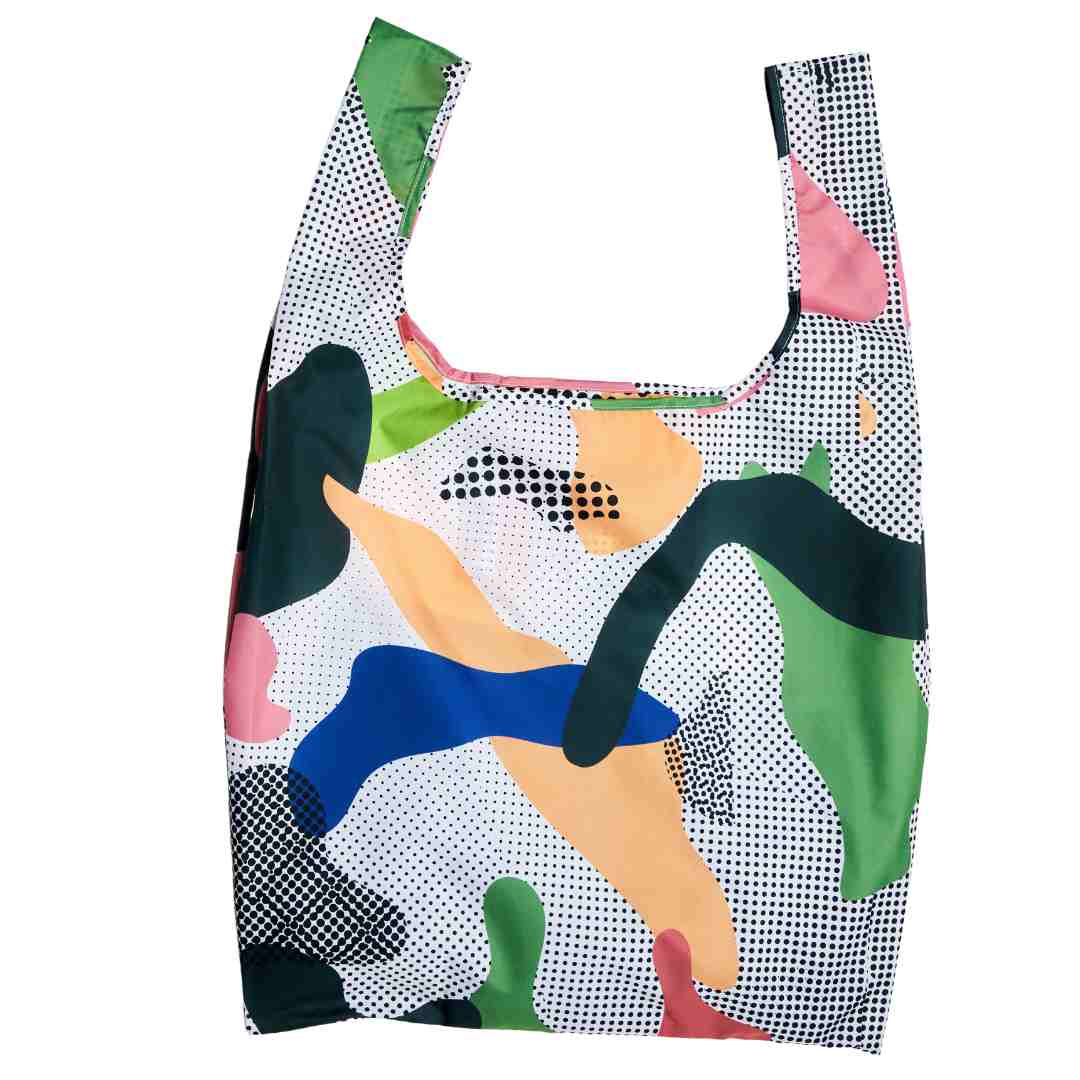 Bunter abstrakter Print auf Stofftasche