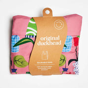 Bunte wiederverwendbare Tasche mit Verpackung.